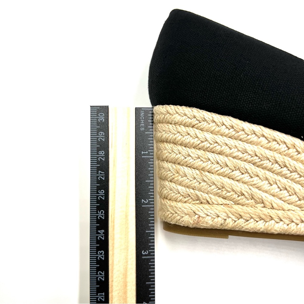 Bandolino Size 6 Nuri Black Fabric Espadrilles Open Toe Wedges Sandals Shoes - Picture 12 of 12